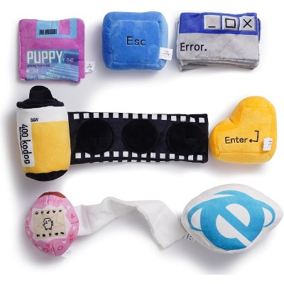 Nocciola 7 PCS Retro Tech Plush Toy Set Y2K Nostalgia Icons
