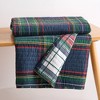 Spencer Plaid Navy Quilted Throw - Levtex Home - 3 of 4