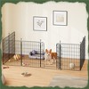 Yaheetech 31.5″ Tall Foldabel Dog Playpen, 8 Panels Puppy Fence with Door for Small Dogs, Iron Exercise Barrier for Outdoor Indoor Use - 2 of 4