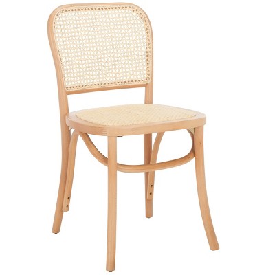Natural Cane and Wood Side Chair Set
