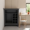 FURNIinspire Wine Racks Bar Cabinet, Wine Cabinet, Sideboard Kitchen Cupboards With Open Shelf, Wine Rack, Black, 17.7"*32.5"*37.07" - 2 of 4