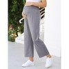 Coolmee Womens Maternity Pants Wide Leg Smocked High Waisted Palazzo Pants Casual Lounge Trousers - 4 of 4