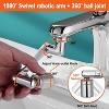 Attop 2-Pack 1440° Sink Faucet Extenders for Kids' Rooms, Bathrooms, and Kitchens; Silver Rotary Faucet Aerator with Rotary Spout Accessory - 3 of 4