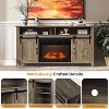 VINGLI Fireplace TV Stand with Sliding Barn Door for 70 Inch TV, Farmhouse Entertainment Center with 23" Fireplace, Fireplace Media Console Table - 4 of 4
