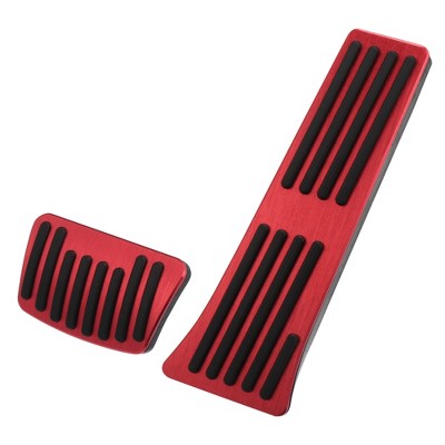 Unique Bargains Aluminum Alloy Gas Brake Pedal Cover Anti Slip Foot Pedals for Kia New K5 2020 2021 Red 2Pcs