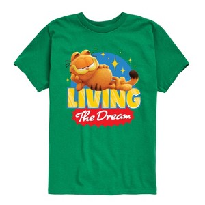 Boys' - Garfield - Living The Dream Short Sleeve Graphic T-Shirt - 1 of 4