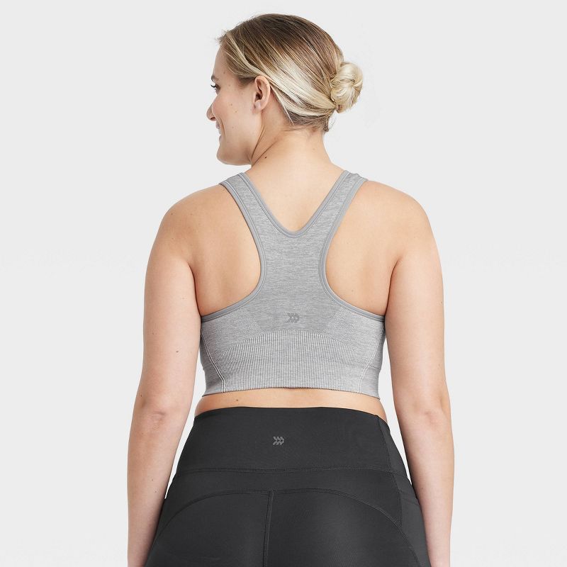 Women's Seamless Medium Support Racerback Sports Bra - All In Motion™, 5 of 7