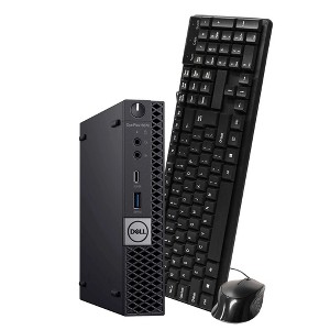 Refurbished Dell OptiPlex 5070 Micro Computer-Octa Core Intel i7-8GB DDR4 RAM-250GB NVMe-Keyboard & Mouse-Windows 11 Pro-Manufacturer Refurbished - 1 of 4