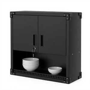 Garvee Wall Cabinet with Doors, Heavy Duty Garage Storage Cabinet for Workshop, Warehouse, Kitchen Black - 1 of 4