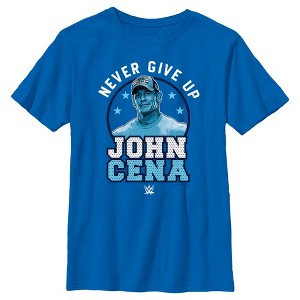Boy's WWE John Cena Never Give Up Blue Logo T-Shirt - 1 of 4