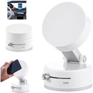 HTUTWOO Novel Vacuum-Based Magnetic Phone Holder, A Foldable and Retractable Dual-Sided Mount Compatible with All Smartphone Models - 1 of 4