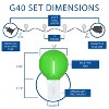 Novelty Lights 25 Feet G40 LED Patio String Light Set with 25 Bulbs, Weather Resistant Shatterproof Replaceable Globe Bulbs, White Wire - 2 of 4