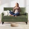 Dyonery 58" Comfort Sofa, Luxurious Velvet Compact Couch with Deep Seating and Pocket Springs, Durable Hardwood Frame, No-Tools Assembly - 2 of 4