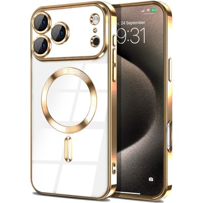 Entronix [Magnetic] Case Compatible with iPhone 17 Pro - [Clear Back] Luxury Glossy Cover