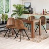FurnitureR 47.2" Dining Table Set with 4 Swivel Chairs, MDF Table Top and Legs, Upholstered 360° Rotating Dining Chairs for Kitchen & Dining Room - 2 of 4