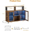LED Coffee Bar Cabinet with Power Outlets - Storage Buffet for Living & Dining Rooms - 2 of 4