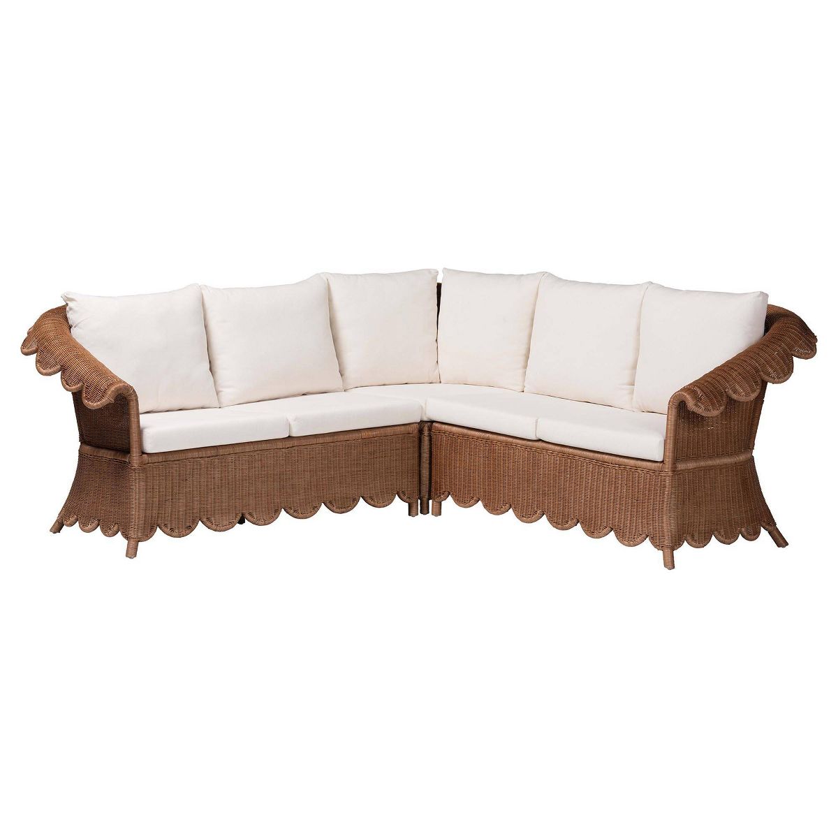 bali & pari Detta Natural Rattan 3  Piece Sectional Set Peanut Brown - thumbnail 8