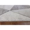 Home Mart Goods Silver Grey Geometric Triangles Hand-Carved Soft Living Room Area Rug - 4 of 4