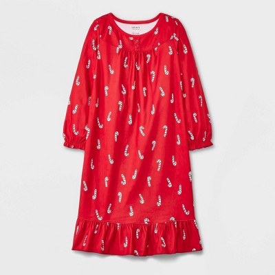 Sweet Dreams  Red Stripe Night Gown - Threadfare Children's Boutique