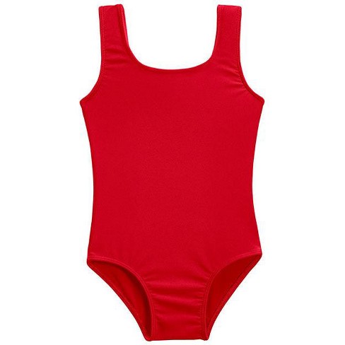 Girls UPF 50+ One-Piece Long Sleeve Swimsuit | Red