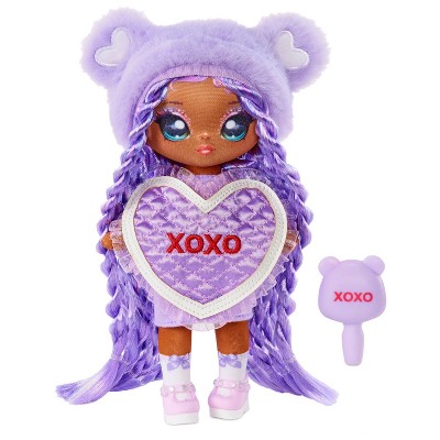 Na! Na! Na! Surprise Sweetest Hearts Eva Evermore Purple Heart Bear Stuffed Doll