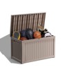 Sersper 230 Gallon Waterproof & UV Resistant Deck Box, Lockable, Light Gray - For Garden Tools & Outdoor Use (2 Pack) - 4 of 4