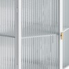 GlasFlength Bathroom Storage Cabinets Modern Corner Cabinet with Glass Doors Storage Shelves for Bathroom Living Room, White, 22.25"*16.54"*31.5" - 4 of 4