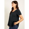 June + Vie by Roaman's Women's Plus Size Short-Sleeve Swing One + Only Tunic - 4 of 4