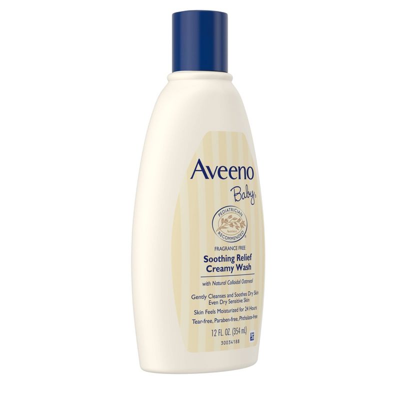 Aveeno Baby Soothing Relief Creamy Wash - 12 fl oz, 4 of 12