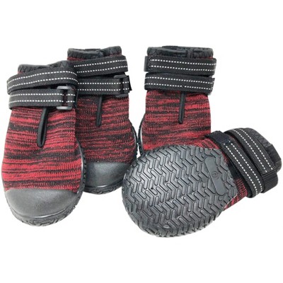 Pet Life Mud-Trax Ankle Supporting and Performance Dog Shoes, LG, Black