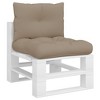 vidaXL Pallet Cushions 2 pcs Taupe Fabric - 3 of 4