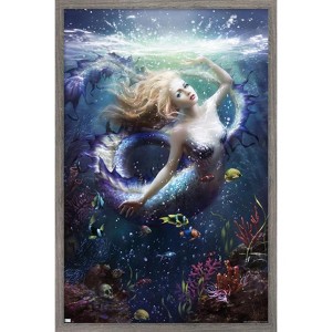 Trends International Melanie Delon - Onde-Scales Mermaid Framed Wall Poster Prints - 1 of 4