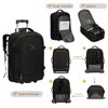 Hynes Eagle 4-in-1 Hybrid Rolling Luggage Packing Cubes+Wristlet Walet Set-Black - 4 of 4