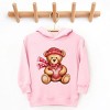 Valentine Teddy Bear Beanie - Toddler Hoodie - 2 of 4
