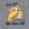Girls' - Disney Princess - Just A Girl Who Loves Fall Short Sleeve Graphic T-Shirt - 2 of 4