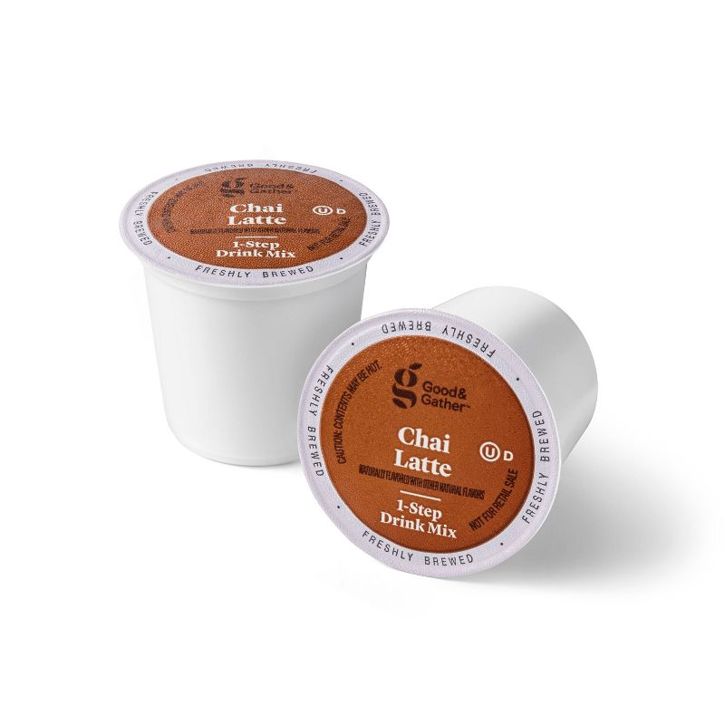 Chai Latte Naturally Flavored with other Natural Flavors Single Serve Cups - 13.12oz - Good &#38; Gather&#8482;, 2 of 4