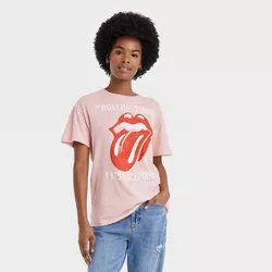 Women's The Rolling Stones Logo Short Sleeve T-Shirt - Blush XXL