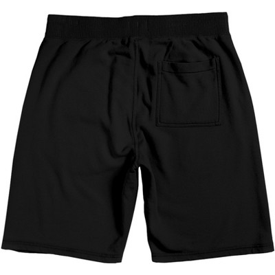 Men's Black Knit Graphic Sleep Shorts with Golden Ticket Print