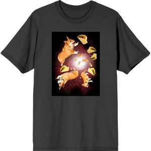 Corgi And Tacos In Space Adult Short Sleeve Tee - 1 of 2