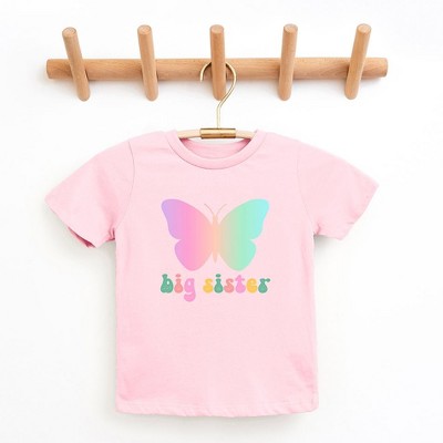 The Juniper Shop Big Sister Butterfly Toddler Short Sleeve Tee
