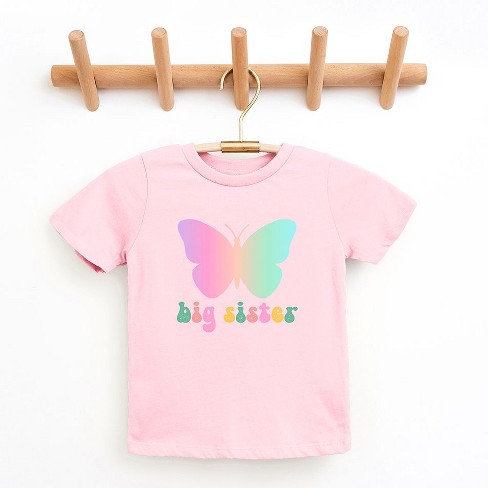 The Juniper Shop Big Sister Butterfly Toddler Short Sleeve Tee - image 1 of 2