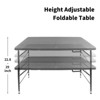 PAGED 4ft Rattan Folding Table Patio Dining Table with Fixed Grip and Waterproof Table Top for Patio, Deck, Poolside - 4 of 4