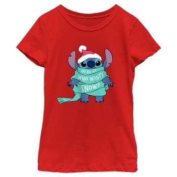 Girl's Lilo & Stitch Who Wants Snow? T-Shirt