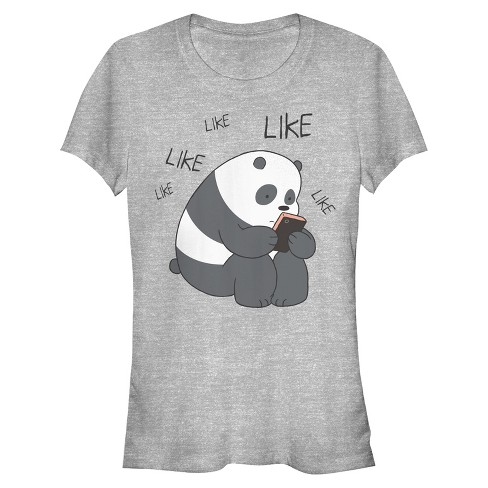 Junior's We Bare Bears Panda Internet Likes T-shirt : Target