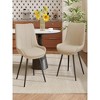 20.48"Upholstered Accent Side Chairs with Metal Legs,Beige,Brown - 2 of 4