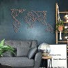 Sussexhome Geometric World Map Metal Wall Decor - Large World Map - 2 of 4