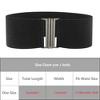 INSPIRE CHIC Women's Metal Interlock Buckle Stretchy Fashion Vintage Elastic Waist Belts 1 Pc - 4 of 4