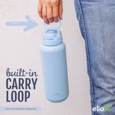 Ello Cooper 32oz Stainless Steel Water Bottle - Light Blue: BPA-Free, Reusable, Hand Wash, Cold Beverages, All Ages MISSING STRAW