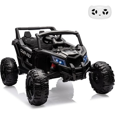 24V Kids Ride-On UTV Car with Remote Control, Spring Suspension, LED Lights, Music & USB, Metal Frame Battery Powered Electric Vehicle Toy