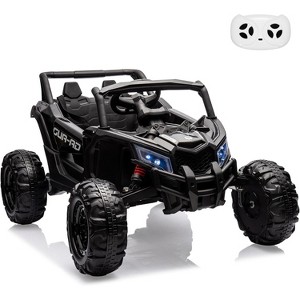 24V Kids Ride-On UTV Car with Remote Control, Spring Suspension, LED Lights, Music & USB, Metal Frame Battery Powered Electric Vehicle Toy - 1 of 4